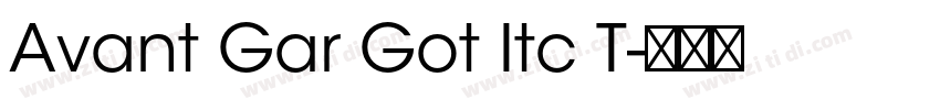 Avant Gar Got Itc T字体转换